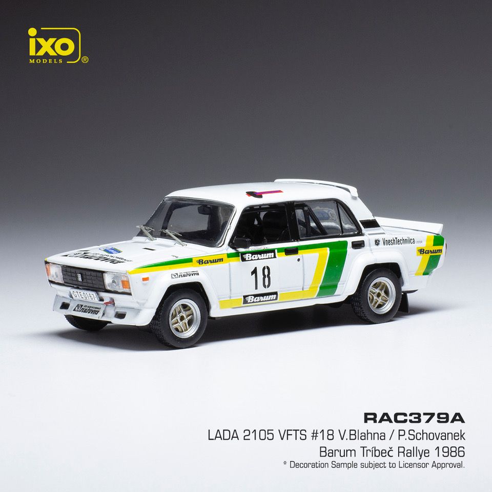 Available To Order – Lada 2105 VFTS #18 Rallye Barum 1986 V.Blahna/P.Schovanek 1:43 IXO Model (IXO RAC379A)
