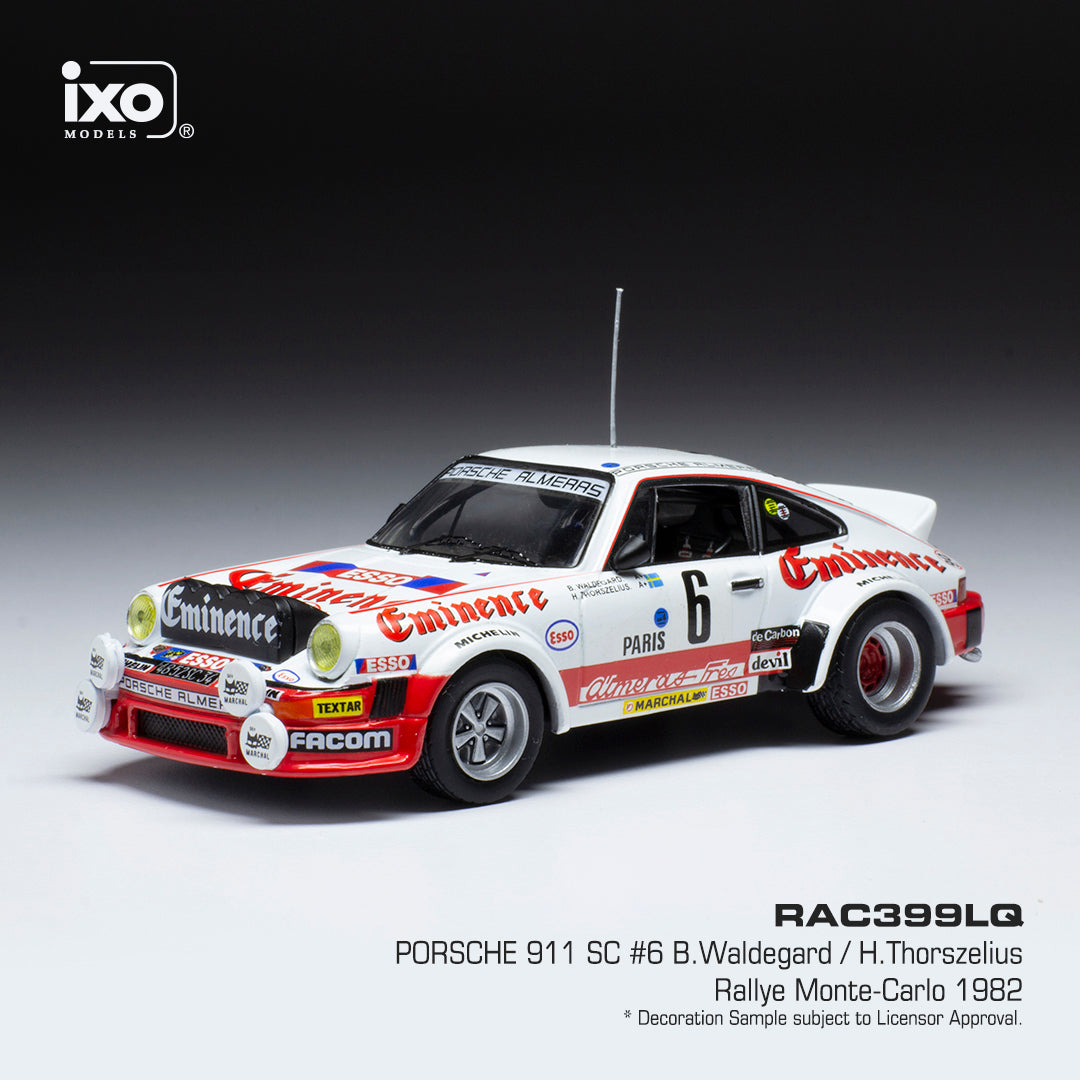 Available To Order – Porsche 911 SC #6 Team Almeras Eminence Monte Carlo 1982 B.Waldegard/H.Thorszelius 1:43 IXO Model (IXO RAC399)