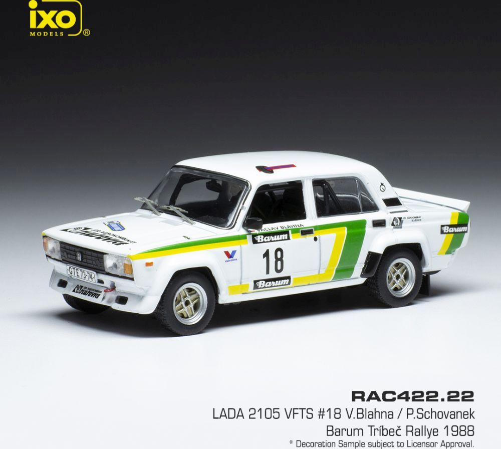 Available To Order – Lada 2105 VFTS #18 Tribec Rally 1988 V.Blahna/P.Schovanek 1:43 IXO Model (IXO RAC422)