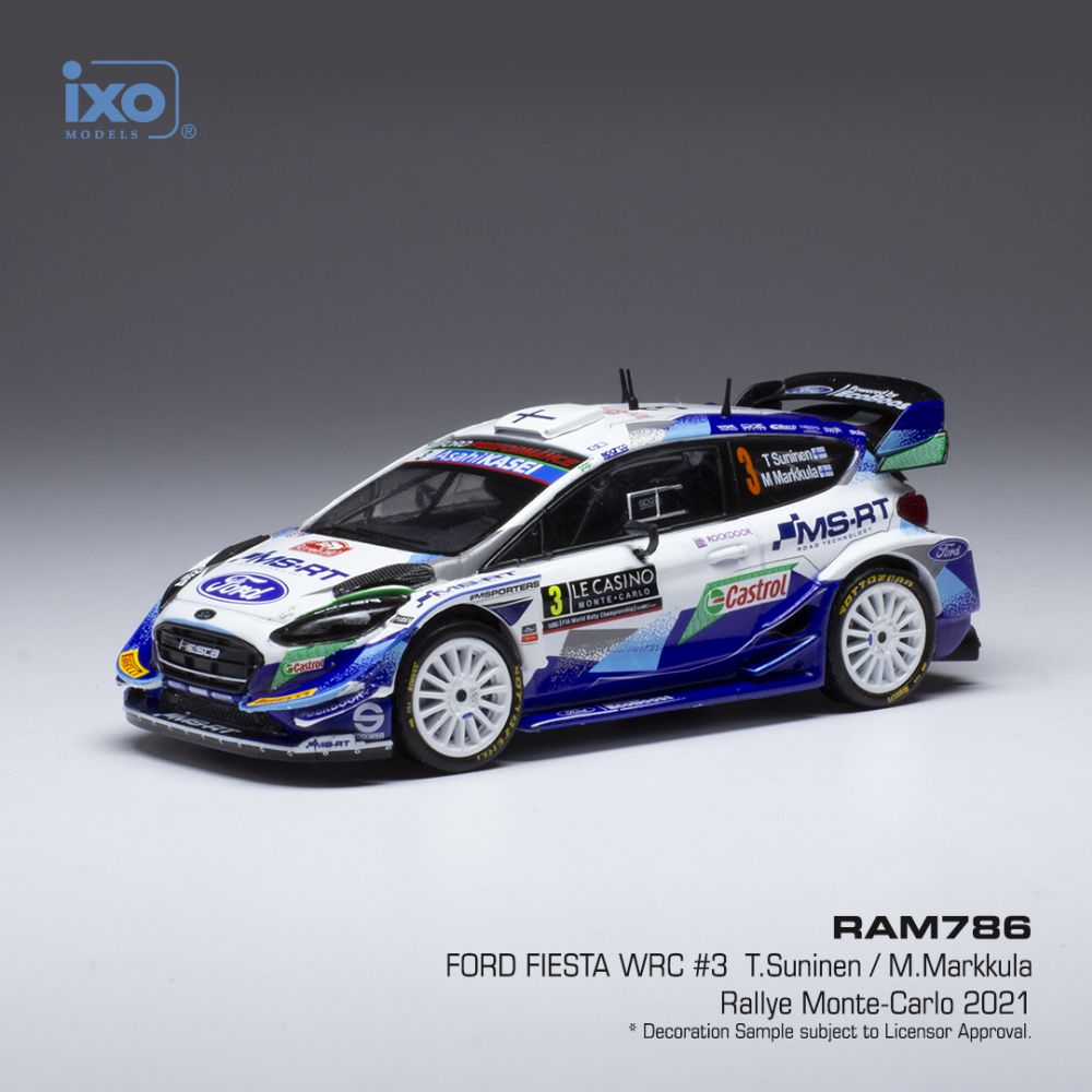 Available To Order – Ford Fiesta WRC #3 Rally Monte Carlo 2021 T.Suninen/J.Markkula 1:43 IXO Model (IXO RAM786)