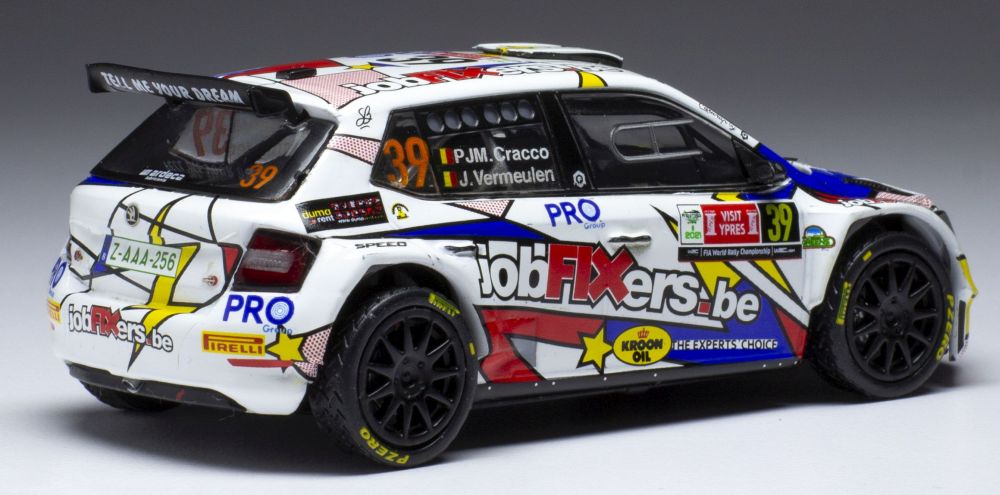Available To Order – Skoda Fabia Rally 2 EVO #39 Rally Ypres 2021 P.J.M.Cracco/L.Vermeulen 1:43 IXO Model (IXO RAM807)