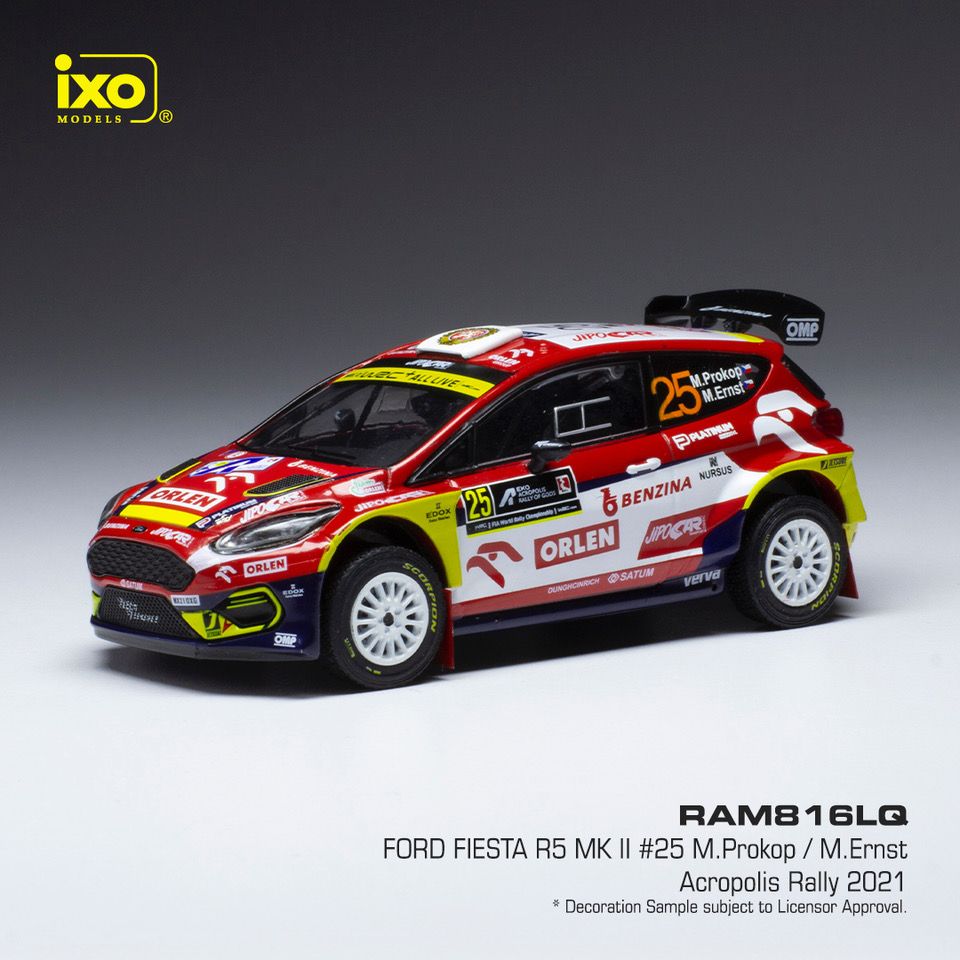 Available To Order – Ford Fiesta R5 MkII #25 Orlen Rally Acropolis 2021 M.Prokop/M.Ernst 1:43 IXO Model (IXO RAM816)