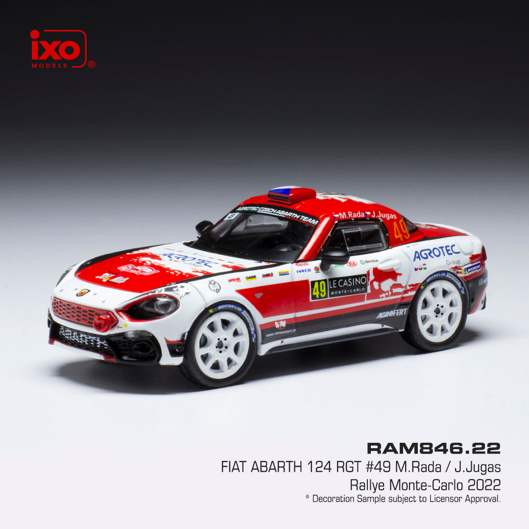 Available To Order – Fiat Abarth 124 RGT #49 WRC Monte Carlo 2022 M.Rada/J.Jugas 1:43 IXO Model (IXO RAM846)