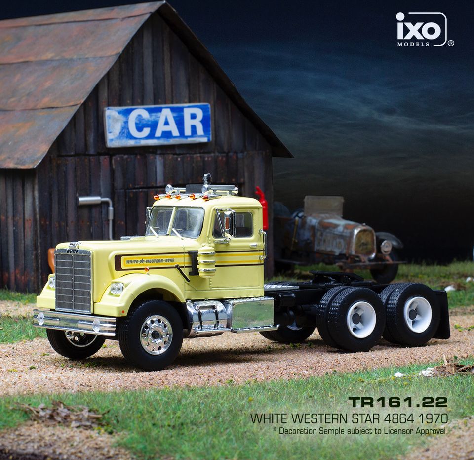 Available To Order – White Western Star 4864 Yellow 1970 1:43 IXO Model (IXO TR161)