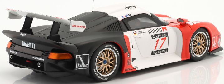 Available To Order – Porsche 911 GT1 #17 8th FIA GT Championship Nurburgring 1997 1:18 IXO Model (IXO W18013004)