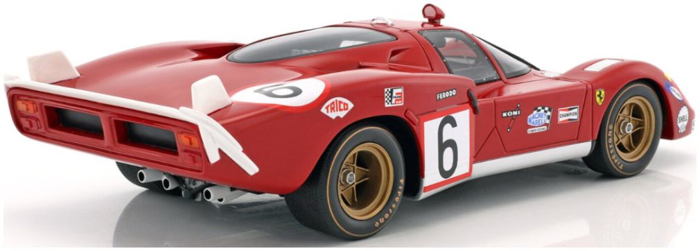 Available To Order – Ferrari 512S Long Tail #6 24h Le Mans 1970 Vaccarella/Giunti 1:18 IXO Model (IXO W18053004)