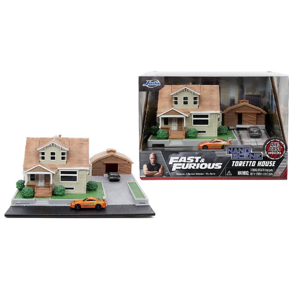 THIS ITEM IS AVAILABLE TO ORDER FROM OUR SUPPLIER - JADA JAD33668 NANO DOM TORETTO HOUSE DIORAMA FAST AND FURIOUS