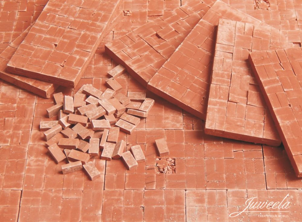 Pavement Flat Tyre Bricks 61x31mm, 8x 1:32 Juweela Model (view 3)