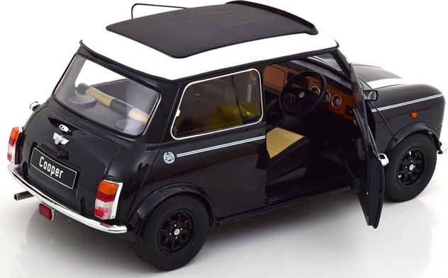 Available To Order – Mini Cooper Sunroof RHD Black Metallic White 1:12 (KKS DC120072R)