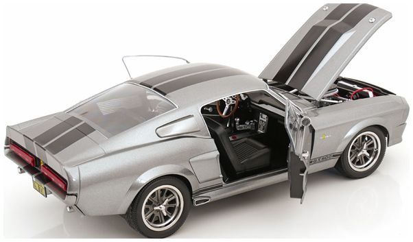 Available To Order – Ford Mustang Shelby GT500 Grey Metallic /Black Eleanor 1967 (Gone in 60 Seconds) 1:12 KK Scale Model (KKS DC120171)