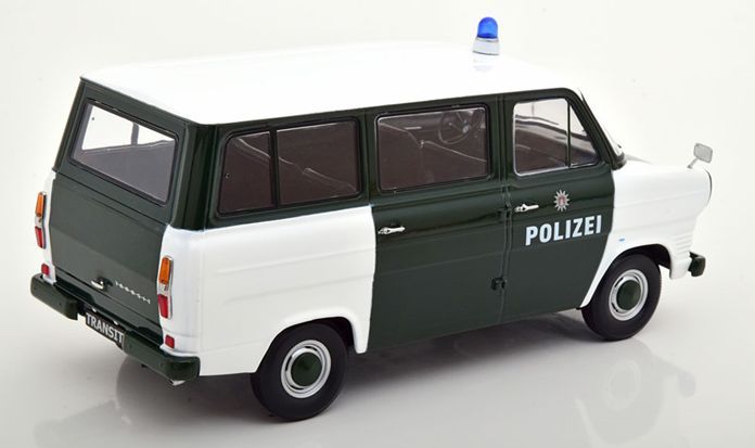 Available To Order – Ford Transit Bus 1965 Polizei Hamburg Dark Green/White 1:18 (KKS DC180466)