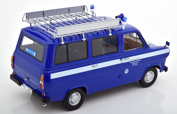 Available To Order – Ford Transit THW Cologne 1965 w/Roof Rack 1:18 (KKS DC180468)
