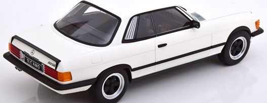 Available To Order – Mercedes 500 SLC 6.0 AMG C107 1985 - White Matt Black 1:18 (KKS DC180892)