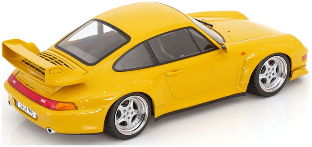 Available To Order – Porsche 911 (993) GT2 1996 Speedline Rims Yellow 1:18 (KKS DC181422S)