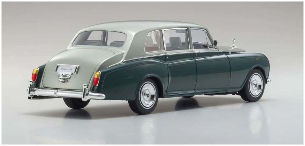 Available to Order – Rolls-Royce Phantom VI EWB 1968 Green-Silver 1:18 (KYO 08905GRS)