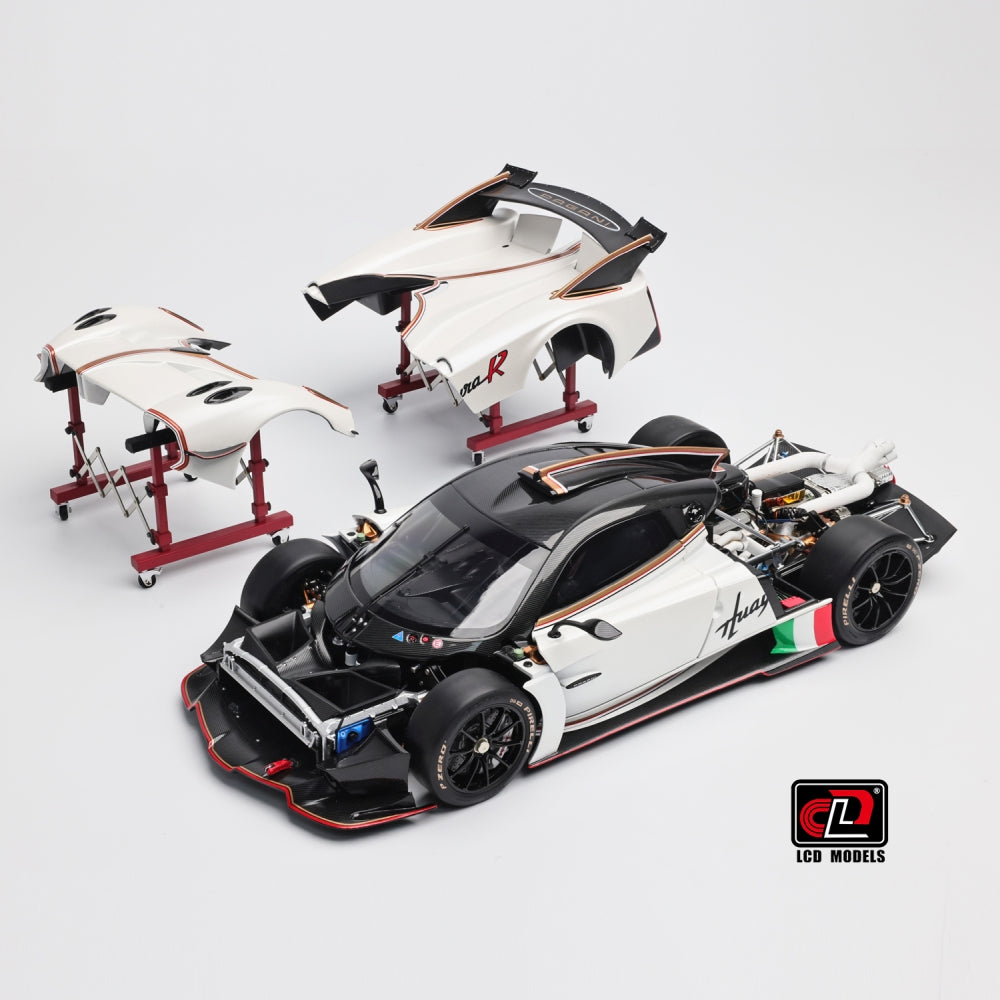 Available To Order – Hood Holder Semi-Gloss White (x2) 1:18 LCD Models Model (LCD 08SGW)