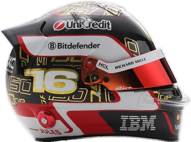 Available To Order – Charles Leclerc Scuderia Ferrari HP Abu Dhabi GP 2025 Helmet 1:5 Looksmart Model (LOO HEL028)