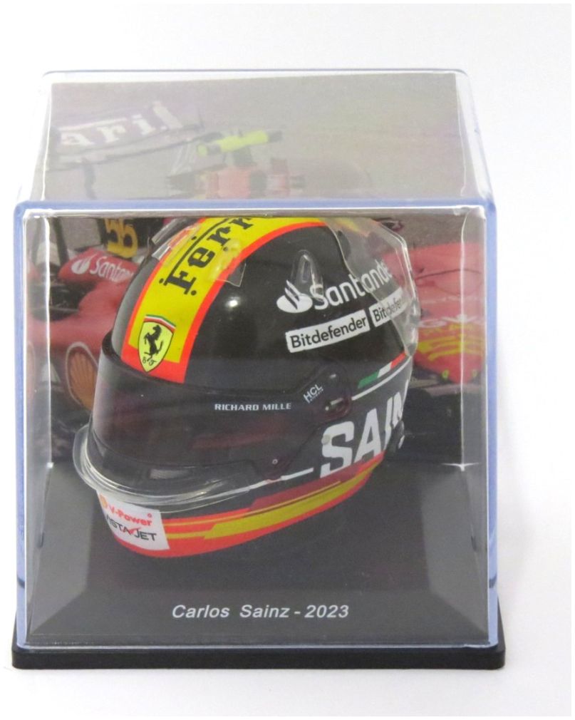 Carlos Sainz - 2023 - Gran Premio d'Italia Ferrari F1 Helmet Collection 1:5 - Cased 1:5 – diecast model (view 2)
