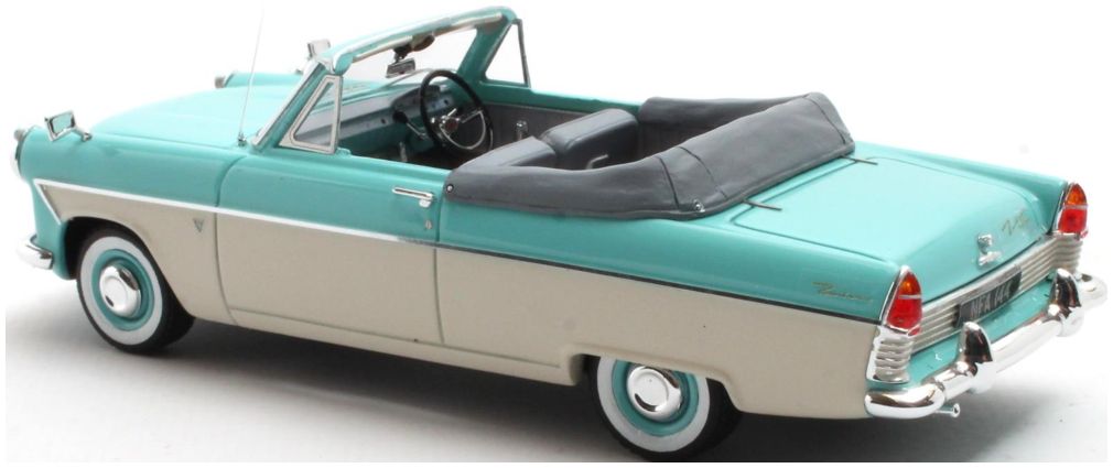 Available To Order – Ford Zodiac MKII 206E Convertible Turqoise White 1958-1962 1:43 Matrix Model (MAX 40603-162)
