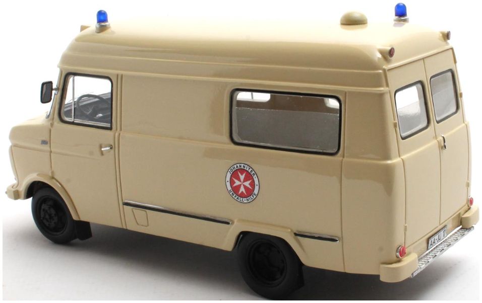 Available to Order – Opel Blitz Voll Johanitter Aalen 1965-1975 1:43 Matrix Model (MAX 51502-032)