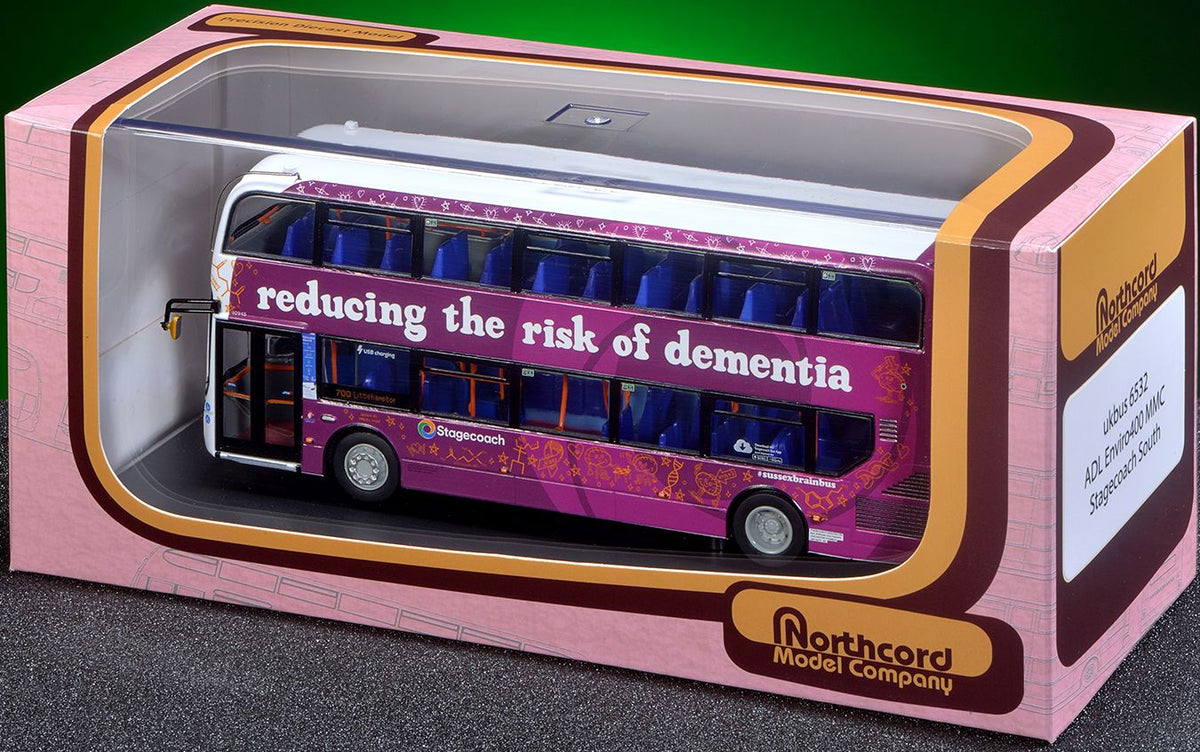ADL Enviro 400 Sussex Brain Bus Stagecoach South (10945 SN18 KNJ) Ltd 1008pcs 1:76 – diecast model (view 2)
