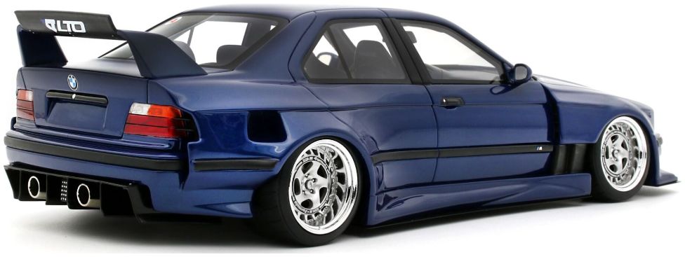 BMW E36 LTO Sedan Turbo Khyzyl Saleem Avus Blue 2023 1:18 Otto Mobile Model (view 2)