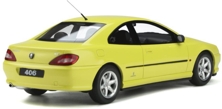 Available To Order – Peugeot 406 V6 Coupe Yellow 1:18 Otto Mobile Club Model (OTT 897)