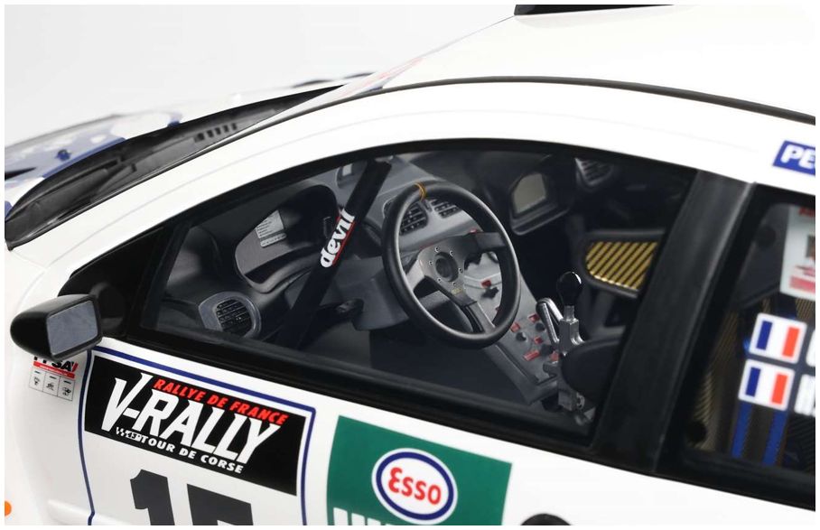 Available To Order – Peugeot 206 WRC White Tour De Corse 1999 1:12 Otto Mobile Club Model (OTT G081)