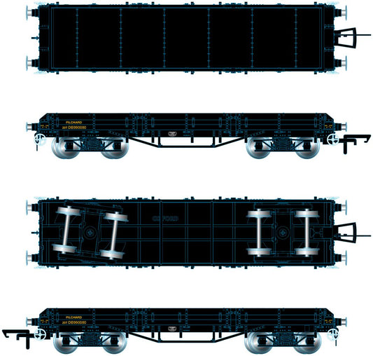 Pilchard Wagon BR Black DB990080 1:76 – diecast model (view 2)