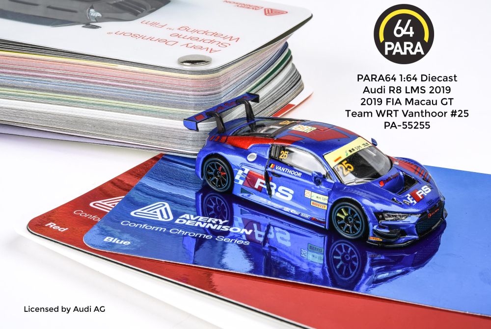 Available To Order – Audi R8LMS 2019 2019 FIA Macau GT Team WRT Vanthoor #25 (LHD) 1:64 (PAR 55255)