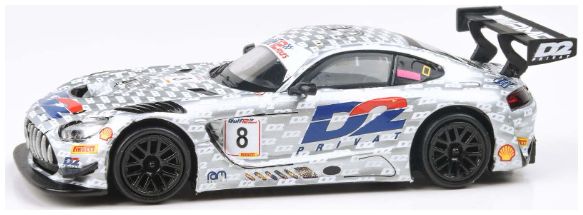 Mercedes AMG GT3 Evo 2022 Gulf 12hr Ram Racing #8 D2 Livery (LHD) 1:64 – diecast model (view 3)