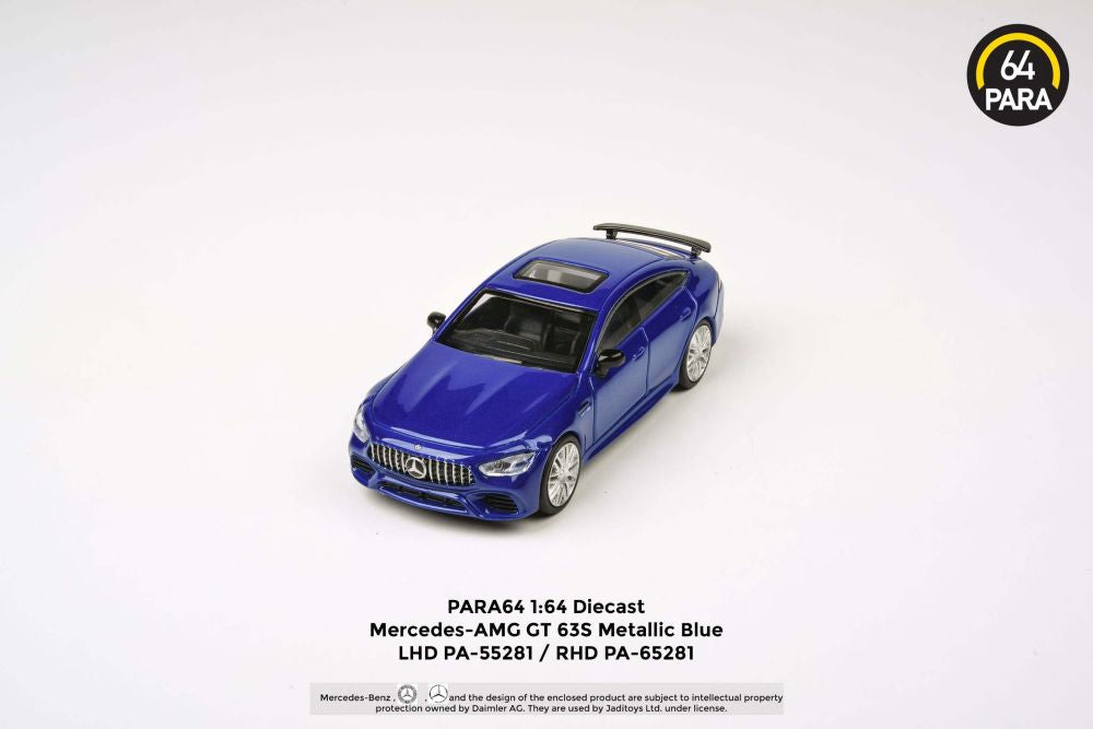 Available to Order – Mercedes AMG GT 63 S Metallic Blue (RHD) 1:64 (PAR 65281)