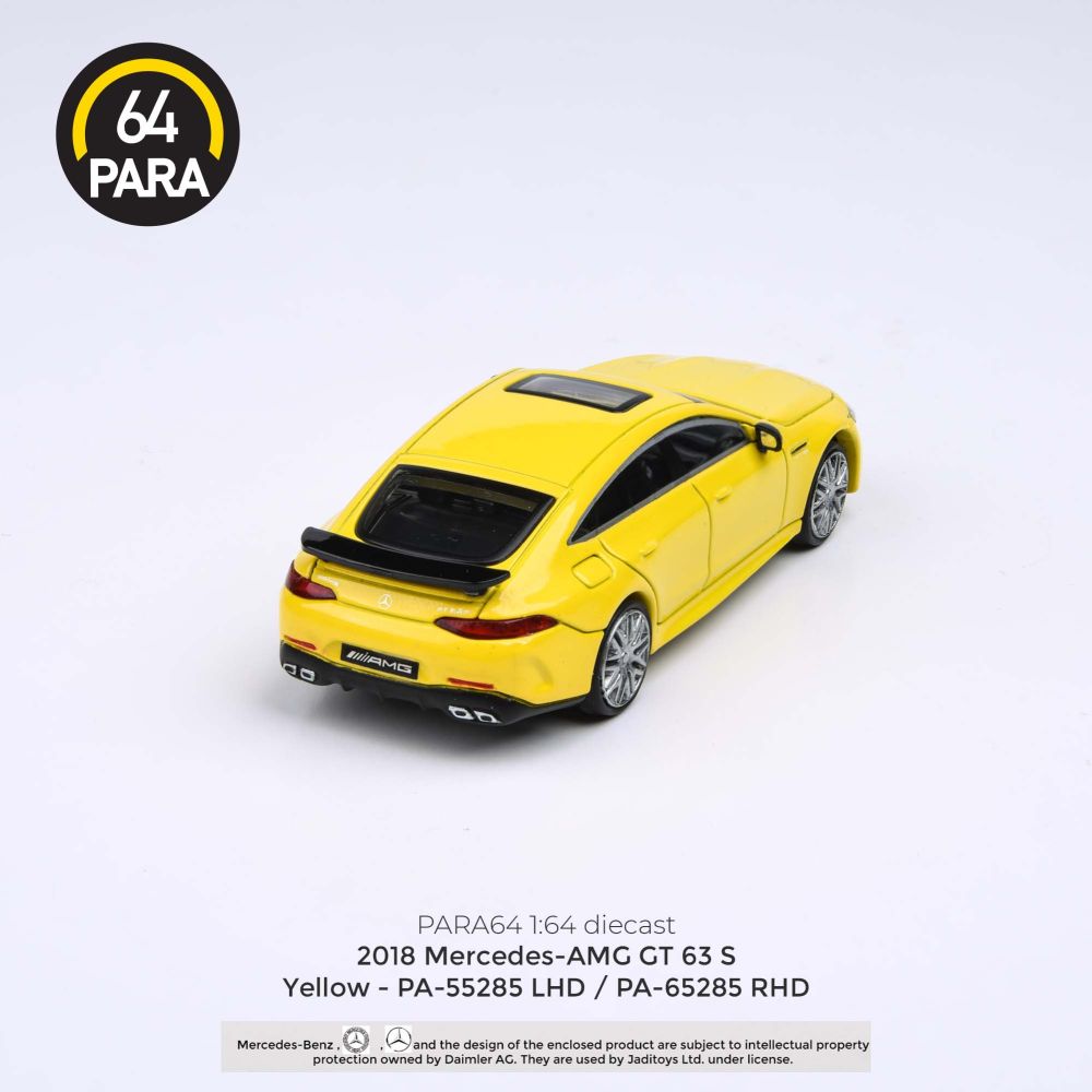 Available to Order – Mercedes AMG GT 63 S Yellow 2018 (RHD) 1:64 (PAR 65285)