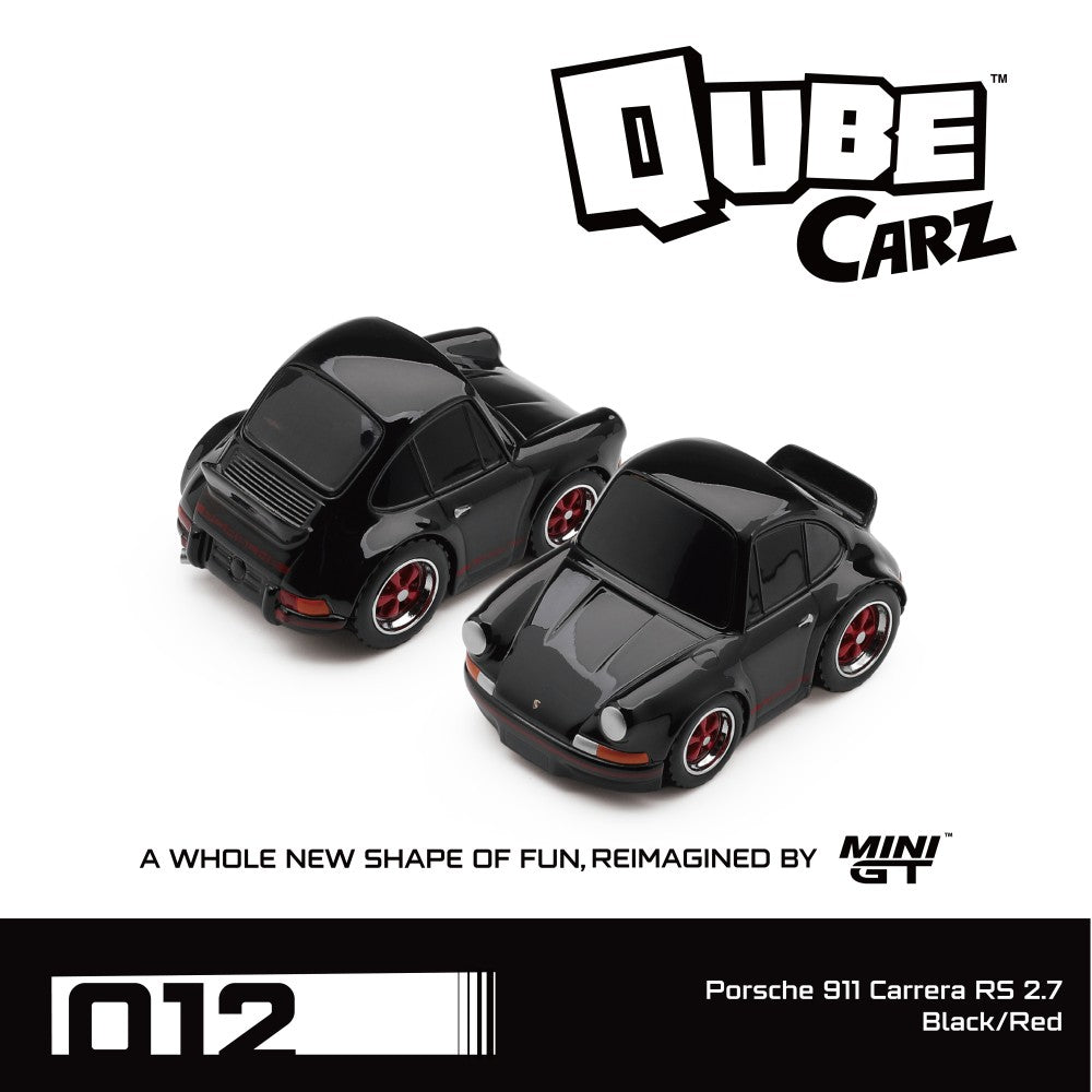 Pre-Order – Qubecarz Porsche 911 Carrera RS 2.7 Black/Red Blister Packaging 1:64 Mini GT Model Car (QZ00612-BL) Stocks Due Nov / Dec 2026
