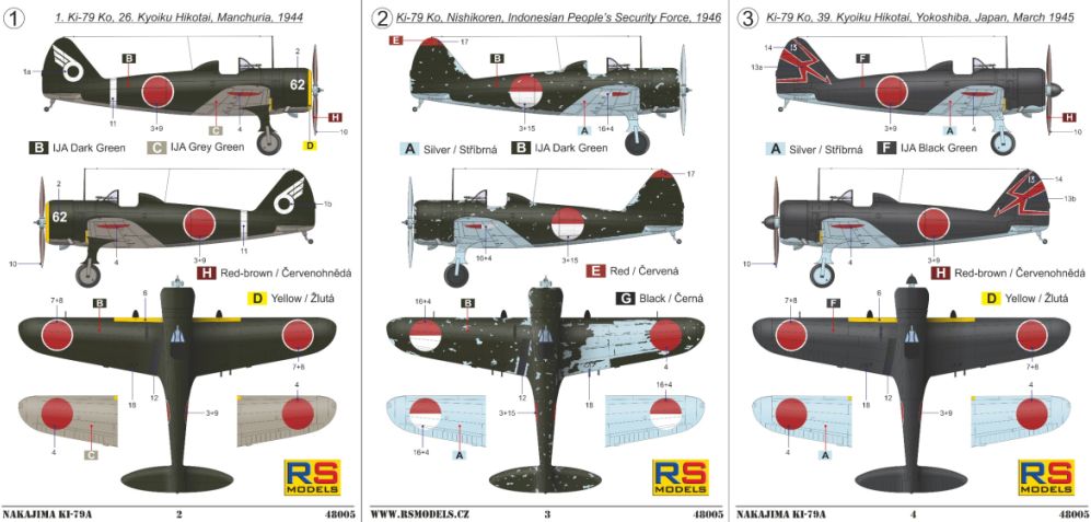 Available To Order – Manshu Ki-79 A Shimbu-tai 3 Decal v. for Japan Indonesia 1:48 RS Models (RSM 48005)