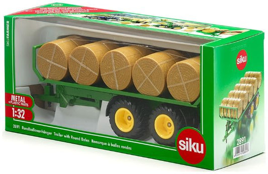 Available to Order – Trailer w/Round Bales 1:32 (SIK 2891)