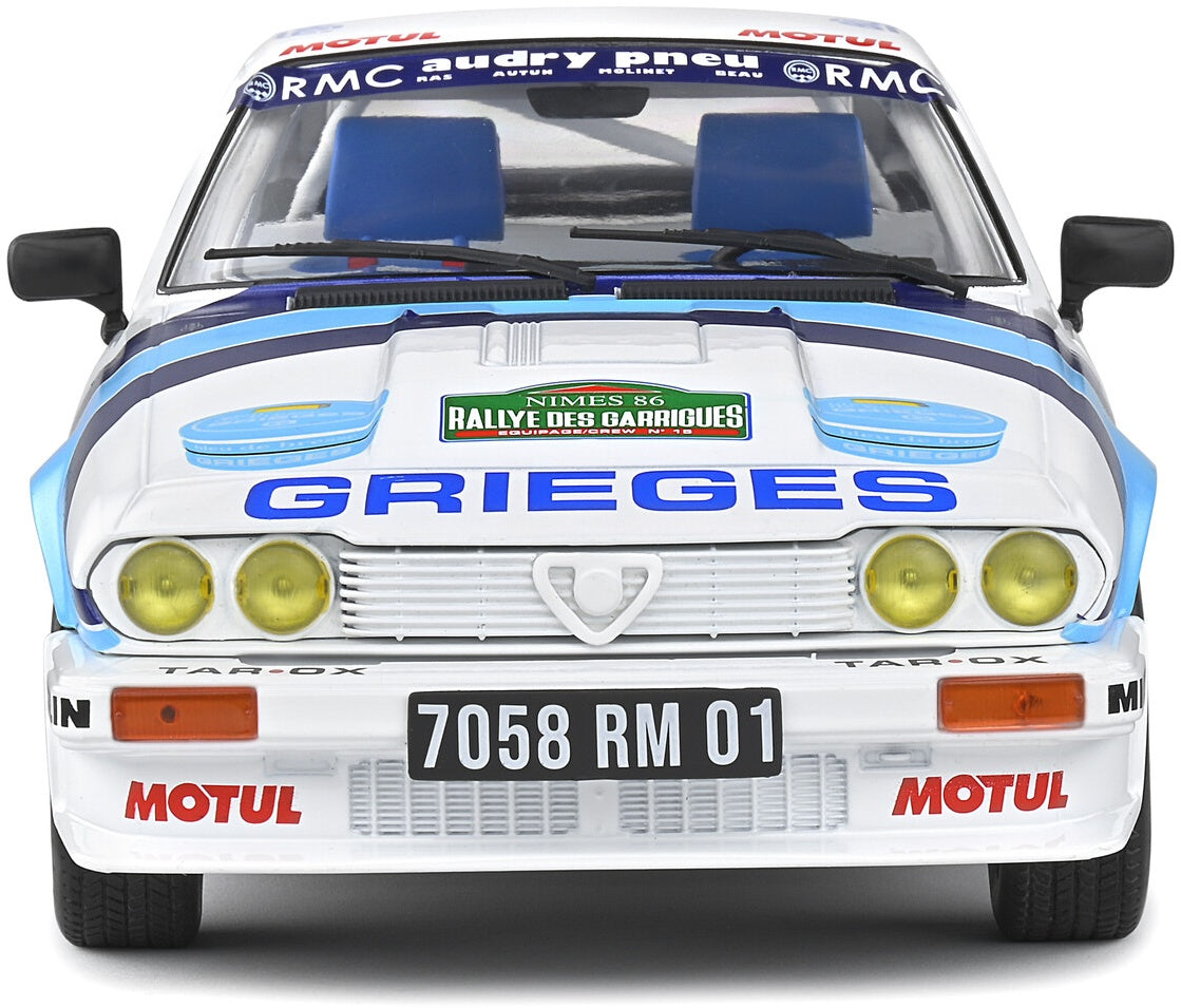 Available To Order – Alfa Romeo GTV6 Tour de Corse 1986 C.Rigollet/M.Bathelot 1:18 (SOL 1802305)