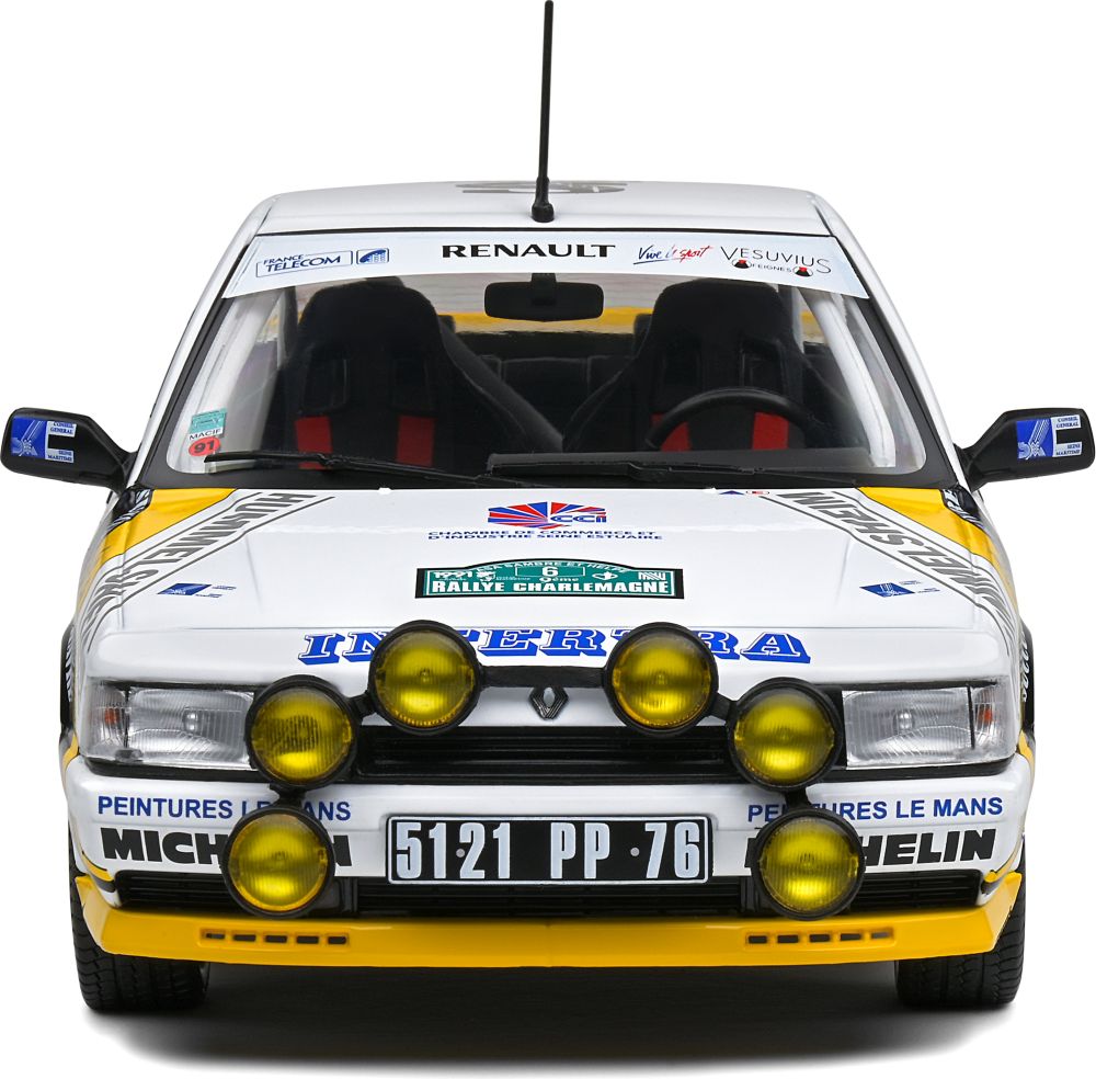 Available to Order – Renault R21 Turbo GR.A White Rally Charlemagne 1991 1:18 (SOL 1807704)