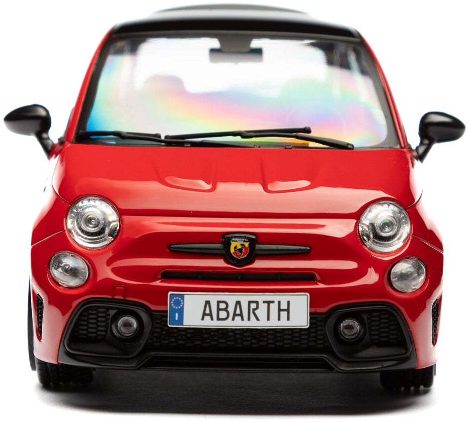 Fiat F595 Abarth Red Solido Works 2023 1:18 Solido Model (view 6)