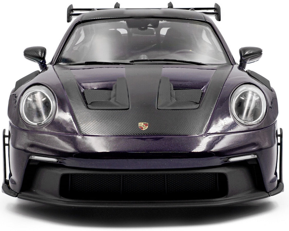 Available To Order – Porsche 911 GT3RS Weissach Package Viola Purple Metallic 2024 1:18 Solido Model (SOL 1812103)