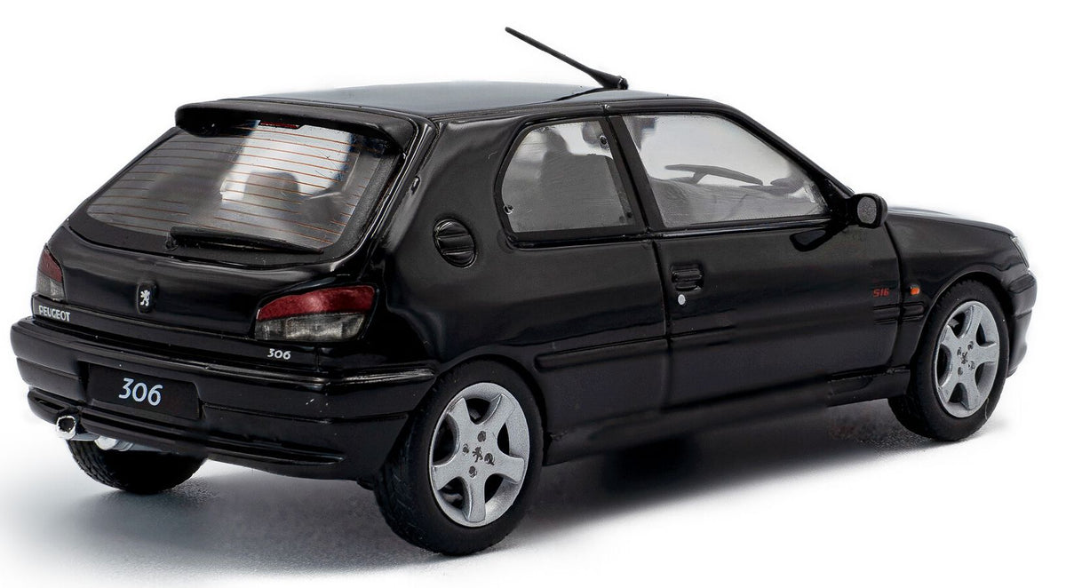 Peugeot 306 S16 Noir Onyx 1994 1:43 Solido Model (view 2)