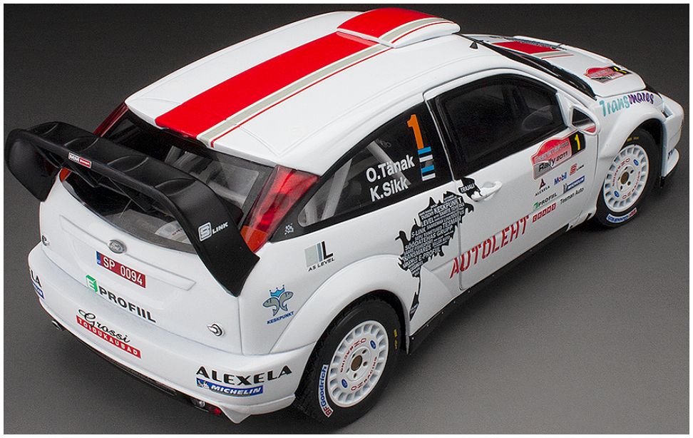 Available To Order – Ford Focus RS WRC '03 #1 O.Tanak/K.Sikk 1st Saaremaa Rally 2011 (Limited 1999pcs) 1:18 (SUN H3913)