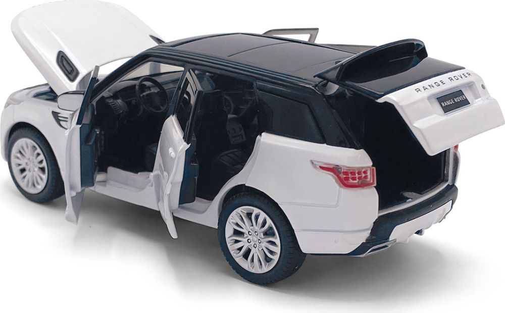 Available to Order – Range Rover Sport - Fuji White Lights and Sound & Pull Back 1:32 (TAY 32105015)