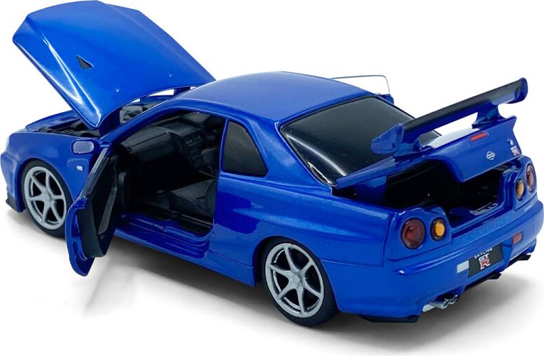 Available to Order – Nissan GT-R34 V-Spec II - Blue Lights and Sound & Pull Back 1:32 (TAY 32115011)