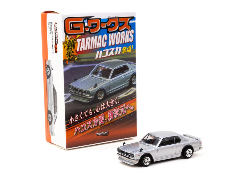 1:64 TARMAC T64G-043-SL2 NISSAN SKYLINE 2000GT-R (KPGC10) SILVER SPECIAL EDITION