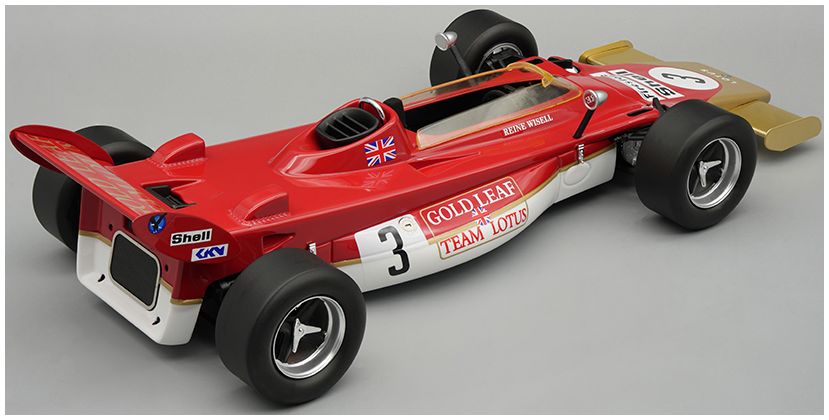 Available To Order – Lotus 56B F1 1971 British GP #3 Reine Wisell w/Showcase 1:18 Tecnomodels Mythos Model (TEC 18342A)