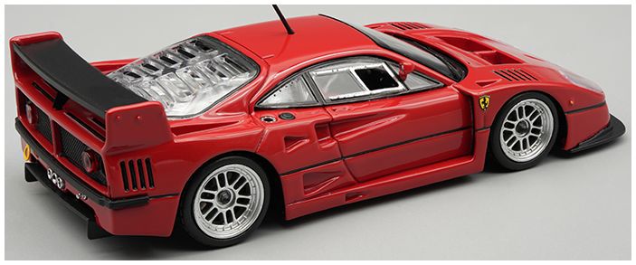 Ferrari F40 LM 1996 Press Version Red w/Enkei Silver Wheels 1:43 Tecnomodels Mythos Model (view 2)