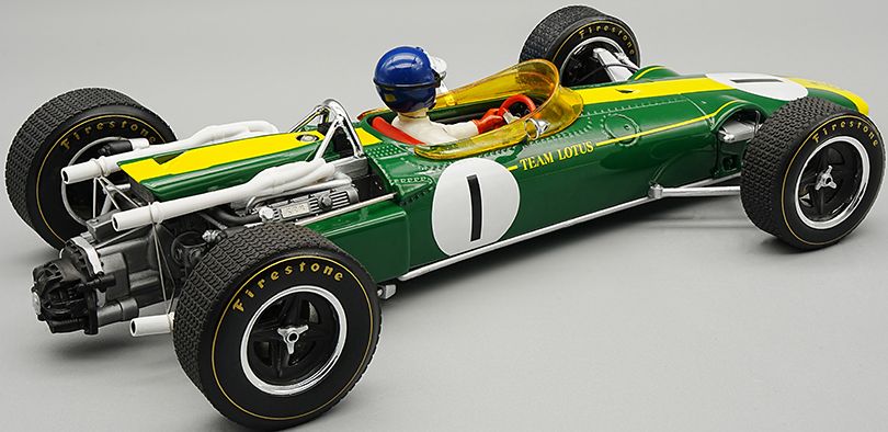 Available To Order – Lotus 43 BRM H16 F1 Team Winner GP USA Watkins Glen 1966 #1 Jim Clark w/Driver 1:18 Tecnomodels Mythos Model (TEC D18188A)