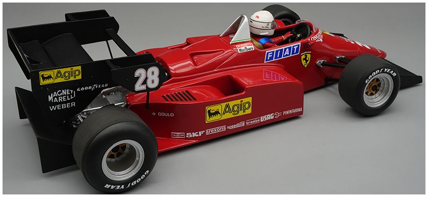Available To Order – Ferrari 126 C4-M2 1984 European GP #28 R. Arnoux w/Driver Figure 1:18 Tecnomodels Mythos Model (TEC D18316A)