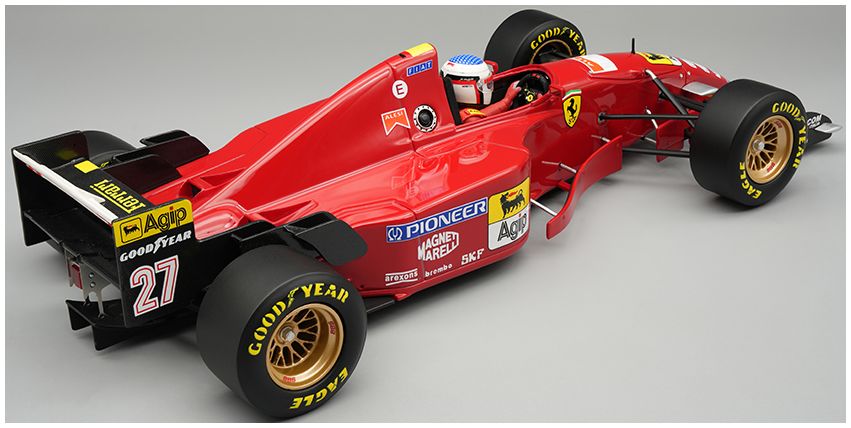 Ferrari 412T2 1995 Canada GP #27 Jean Alesi w/Driver 1:18 Tecnomodels Mythos Model (view 2)